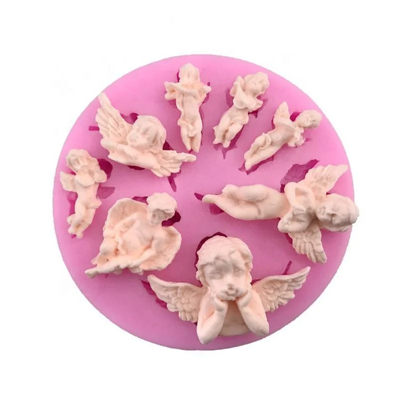 

New UV Resin Angel Baby Silicone Mold Cake Decorating Tools Fondant Chocolate Ice Clay Mold Sugarcraft Mould, As shown