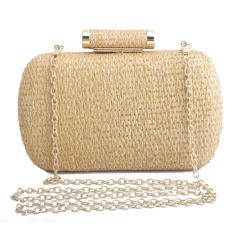 

Fashion hand woven bag summer straw woven bag famous girl atmosphere dinner hand bag