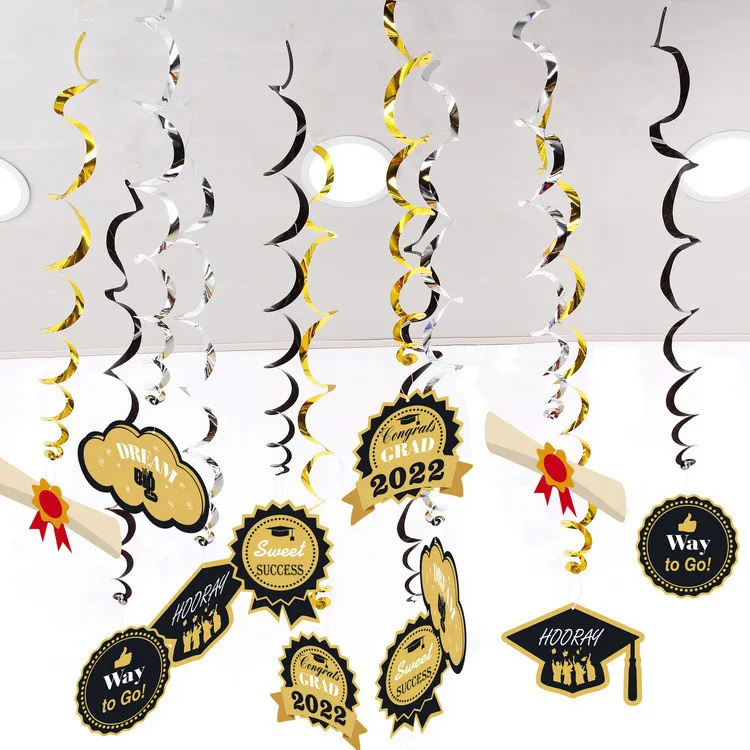 6pcs swirl hanging decorations