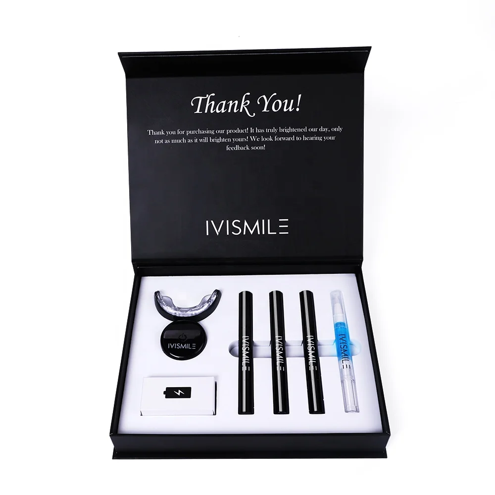 

IVISMILE Home Food Grade Blue Light 35% Peroxide Gel Pen Non Sensitive Gel Teeth Whitening LED Kit