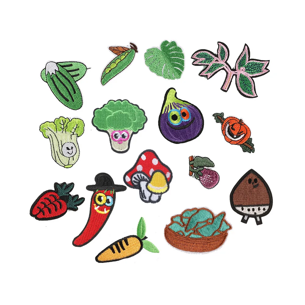 

yiwu wintop lovely various vegetable design iron on embroidery clothes patches accessories
