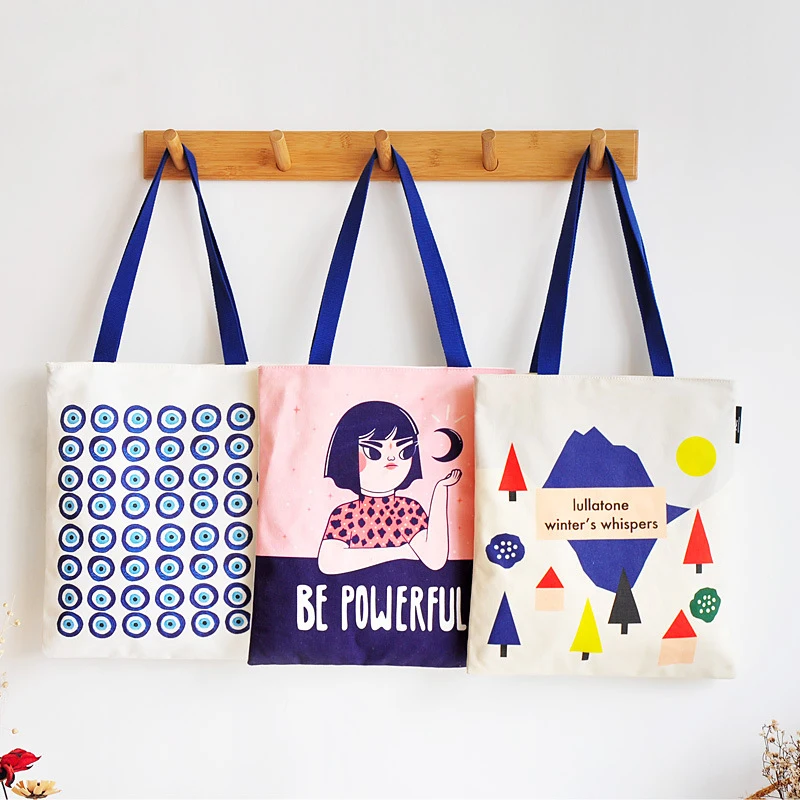 

fashion Foldable Shopping bucket ladies canvas bag, canvas bag with strap