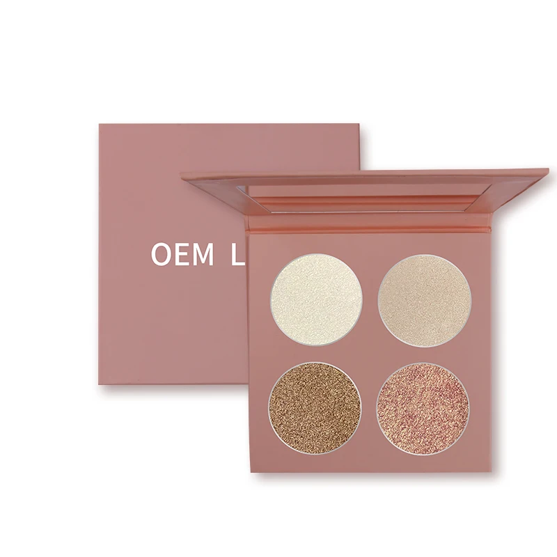 

No Logo Glossier Face Body Makeup 4 Colors bronzer Highlighter palette private label