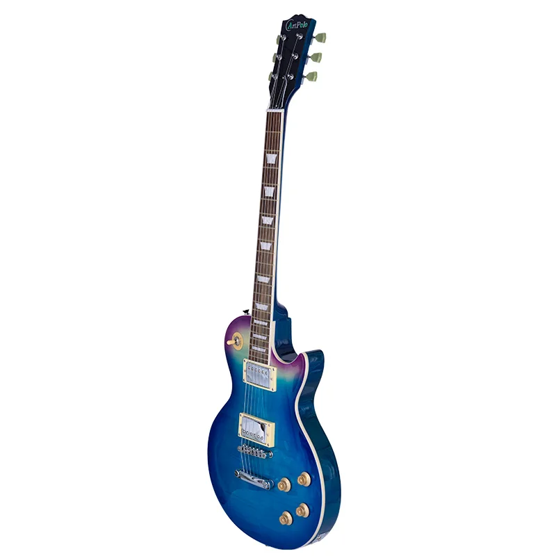 

China's professional string instrument factory wholesale price acoustic electric guitar professional performance level, Blue and white, purple