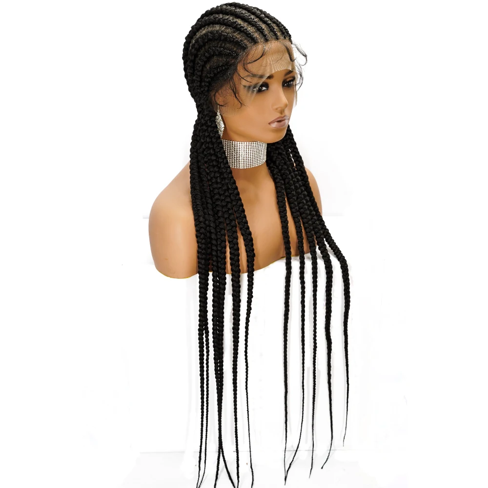 

Wholesale Braid Thin Hd Lace Human Hair Wigs Full Lace Braided Wigs For Black Women, Picture