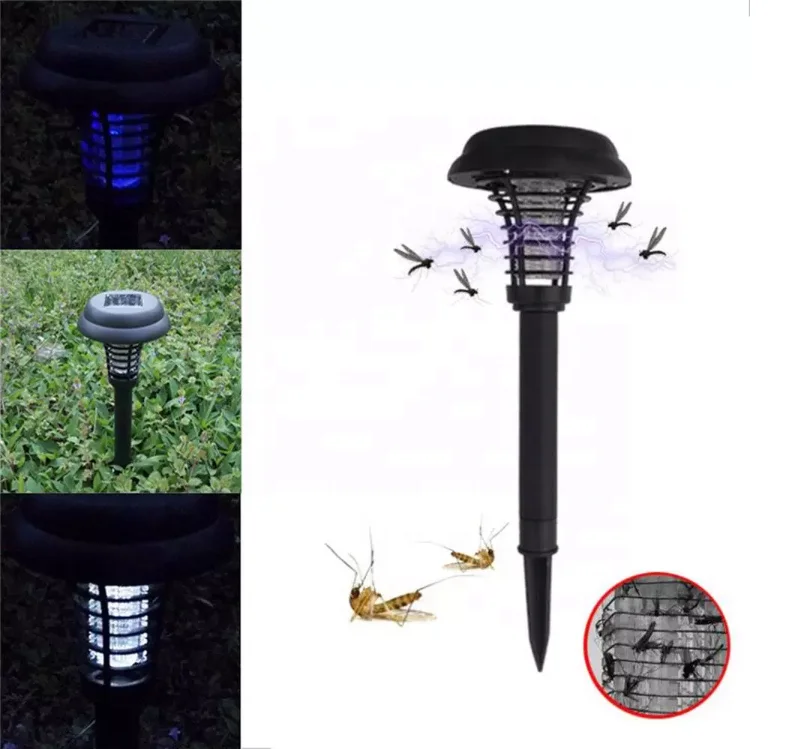 

Solar Powered LED Mosquito Killer Night Light Electronic Fly Bug Insect Pest Trap Killer Mosquito Lamp Outdoor Garden Lawn Lamp