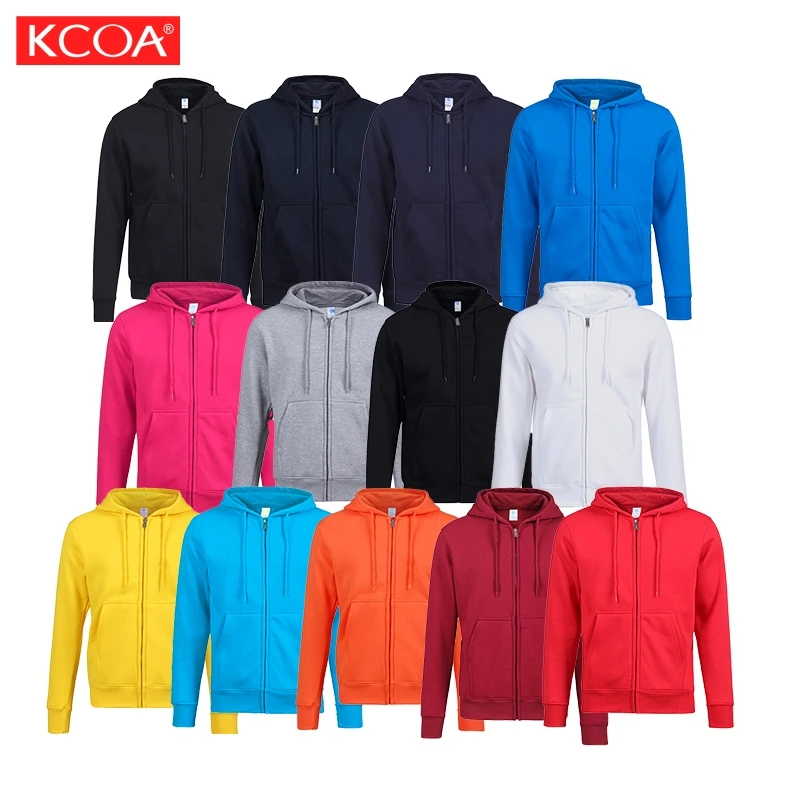 

Custom Embroidery Logo Printed Blank Zip Up Hoodie Sweatshirts