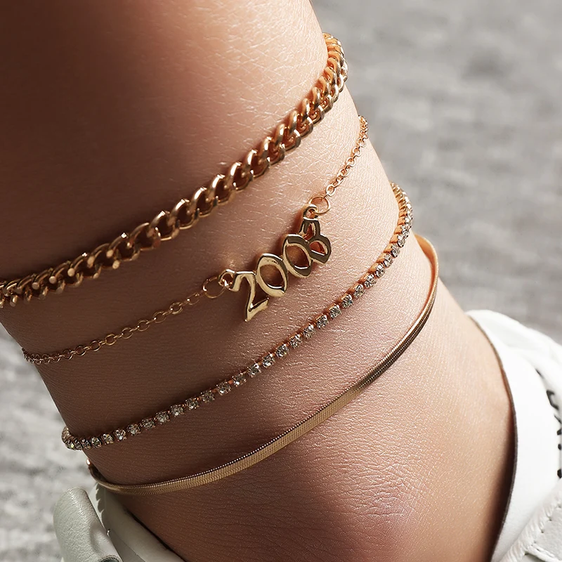 

Wholesale Creative Metal Claw Chain Simple Versatile Vintage Anklets Bracelet For Women