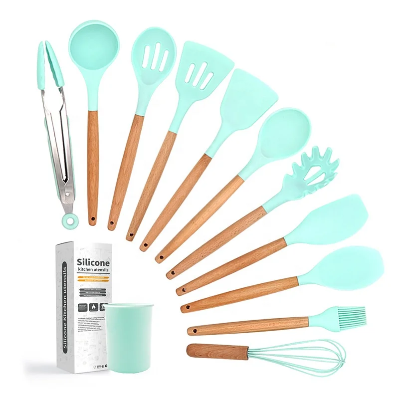 

12pcs silicone kitchen tools cooking utensil tools