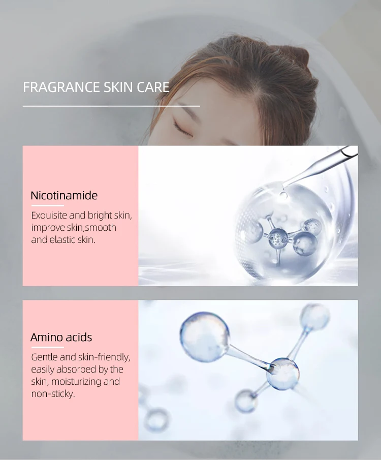 300ml+300ml Oem/odm Nicotinamide Shower Gel Body Wash Moisturizing Skin