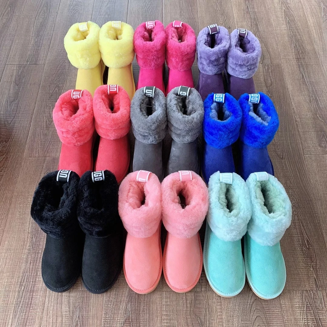 

Hot sale wholesale cheap winter fancy durable warm real wool boots for women