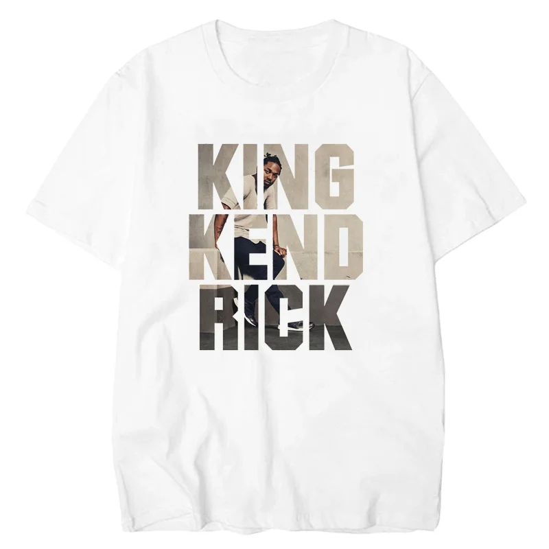 

Cheap Price 180Gsm 100% Cotton Custom Logo Kendrick Lammer Printing White T Shirts For Men, Shown