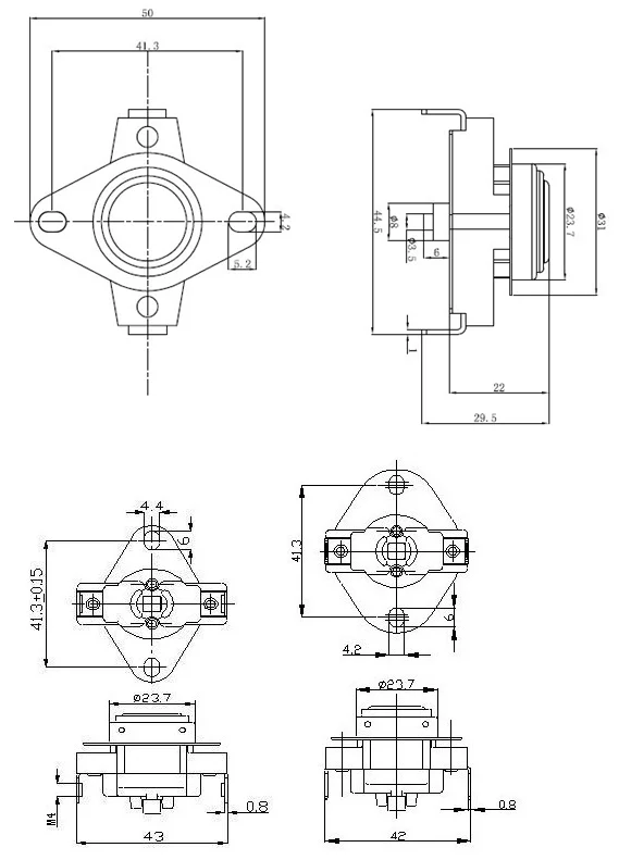 250v High Current Temperature Control Cut-off Switch For Electric ...