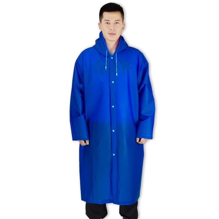 
plastic durable black rain overall waterproof portable EVA raincoat 