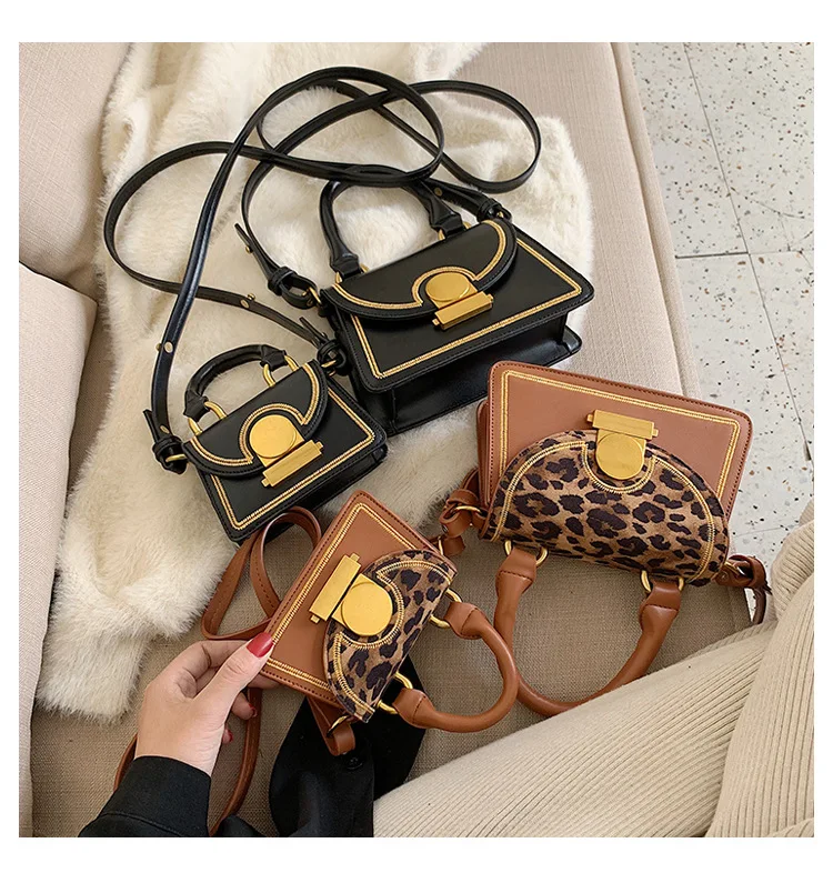 

Wholesale Two Size Mini Leather Handbag For Mommy Little Girls Korea Small Handbag Ladies 2019