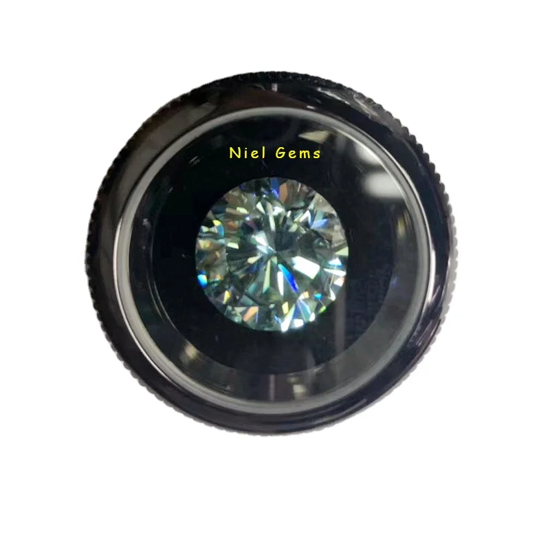

Round cut vvs synthetic gemstone wholesale blue moissanite diamond