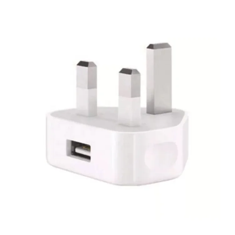 

Universal Single Port 1A UK Plug 3 Pin Wall Charger Adapter with 1USB Port Travel Charger Charging for iPhone X for Samsung S9, White,custom