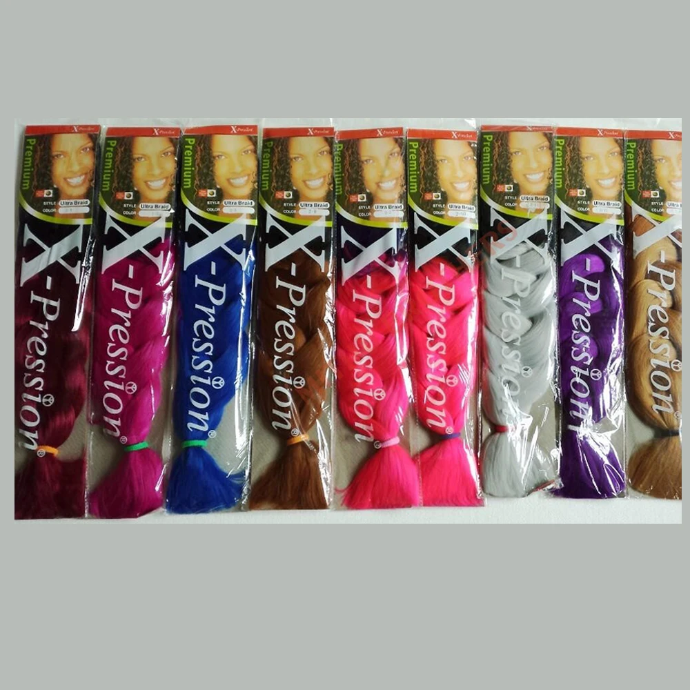 

outres braiding hair new x-pressions x pression synthetic jumbo hair braids women 41 42 82 inch inches 165g/piece, 40 colos in stock, can be mixed dyed