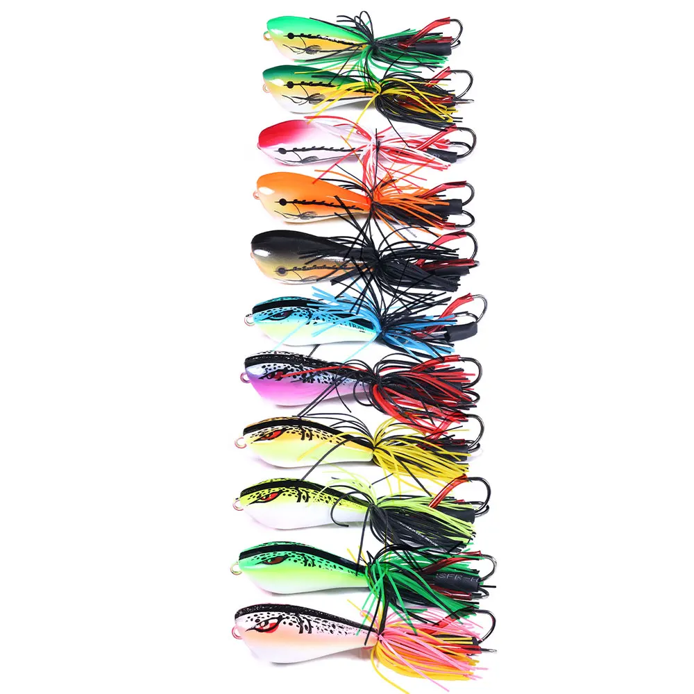 

Frog Lure 9cm/9.5g Hard Bass Bait Snakehead Lure Topwater Simulation Popper Frog Fishing Lures Fishing Tackle, 11 colours available/unpainted/customized
