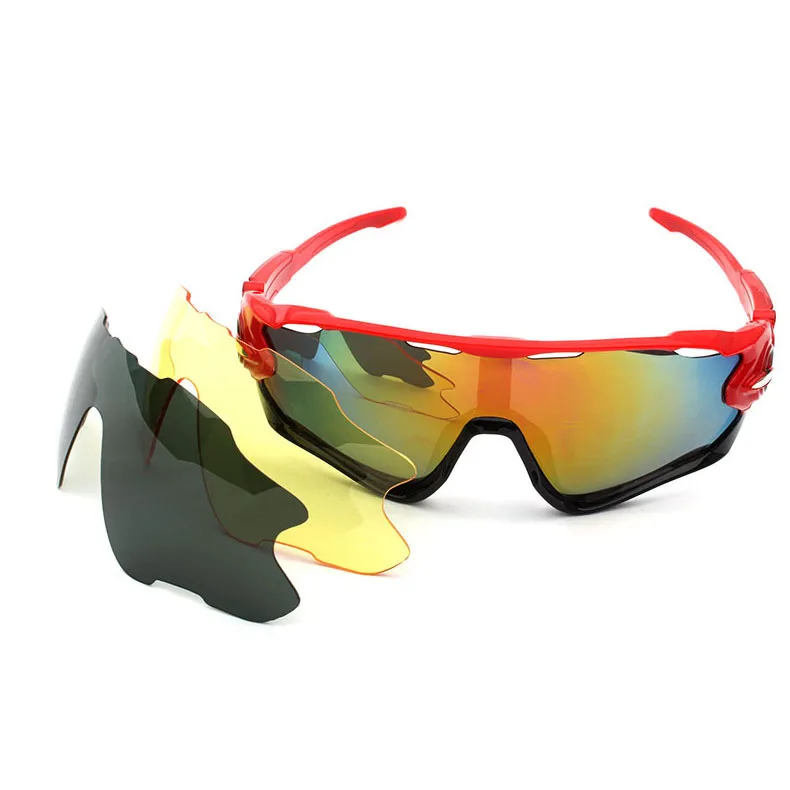 

Wholesale Outdoor Riding 3 Lenses set Sports Polarized Sunglasses with case