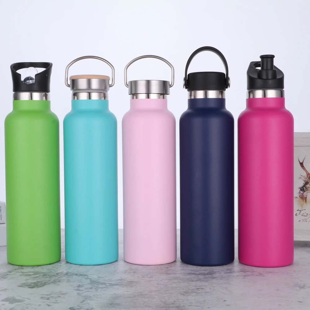 

best seller 350 ml/ 500 ml/600 ml/750 ml sport stainless steel water bottle for sports with bamboo lid, Customized color