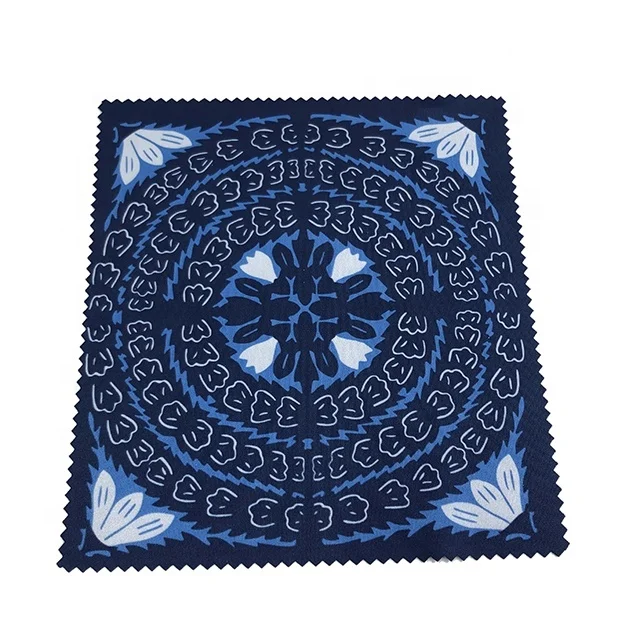 

High Quality Square Microfibre Glasses Cloth, Blue