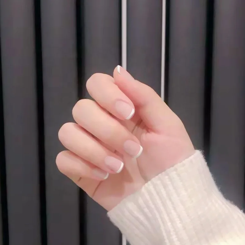 

24 piece/set Wholesale Matte Matte Printed Wearable Nail Art Sheets Reusable Fake Nails