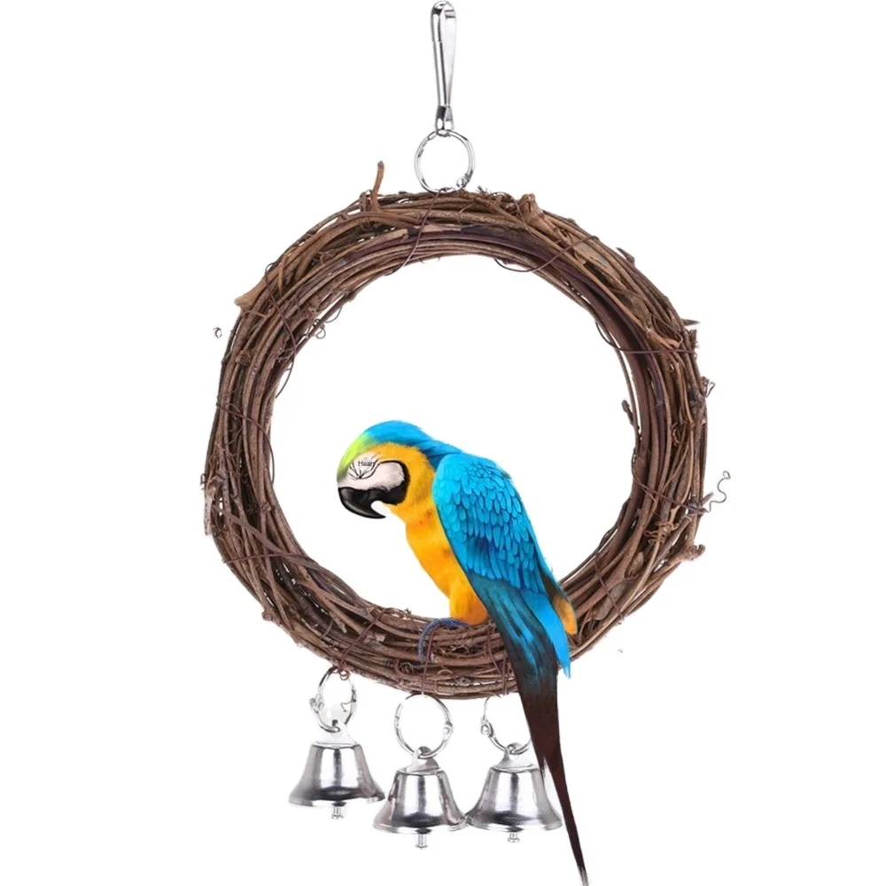 

Multifunction Vine Ring Tiger Skin Parrot Toy Fun And Fun Swing Parrot Toy High Bird Bite Supplies, Photo color