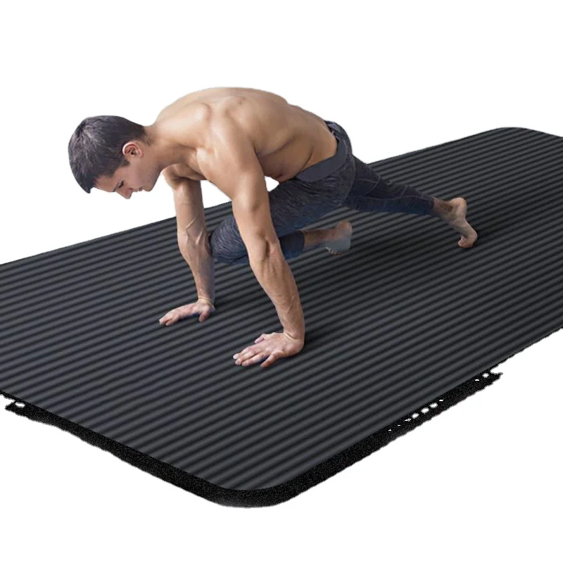 

Lengthen Natural Rubber 10 mm Thickness Men Yoga Mat For Home Fitness, Customized color