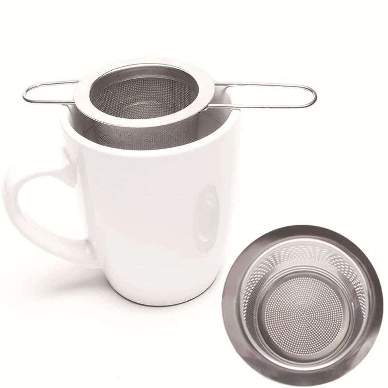 

WHY151 304 Stainless Steel Reusable Funnel Tea Infuser Tea Strainer Teapot Loose 3Pcs Set Tea Filter Teaspoon, Sliver