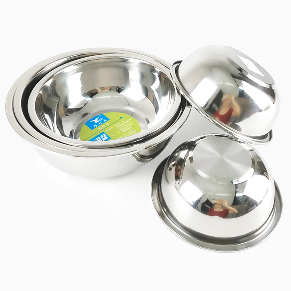 

LIHONG High quality Mirror polish Deep capacity Round dog food bowls Stainless steel slow feeder dog bowl, Silver