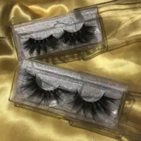 

free sample two pairs of mink eyelash with glitter clear box 4d and 5d 25mm mink lashes