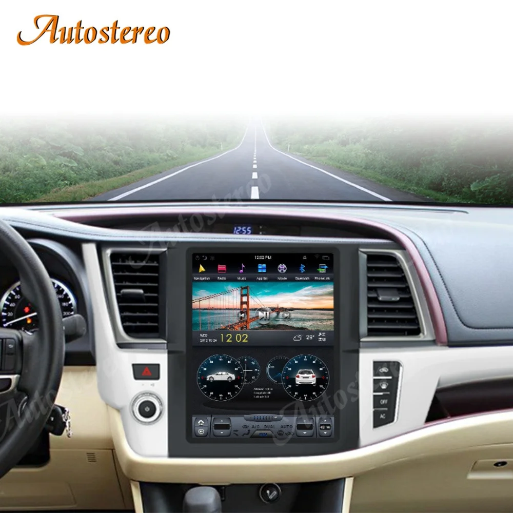 

Tesla Style Android 9.0 6 Core Car GPS Navigation For Toyota Highlander 2014-2019 Auto Radio Multimedia Player Carplay Head Unit