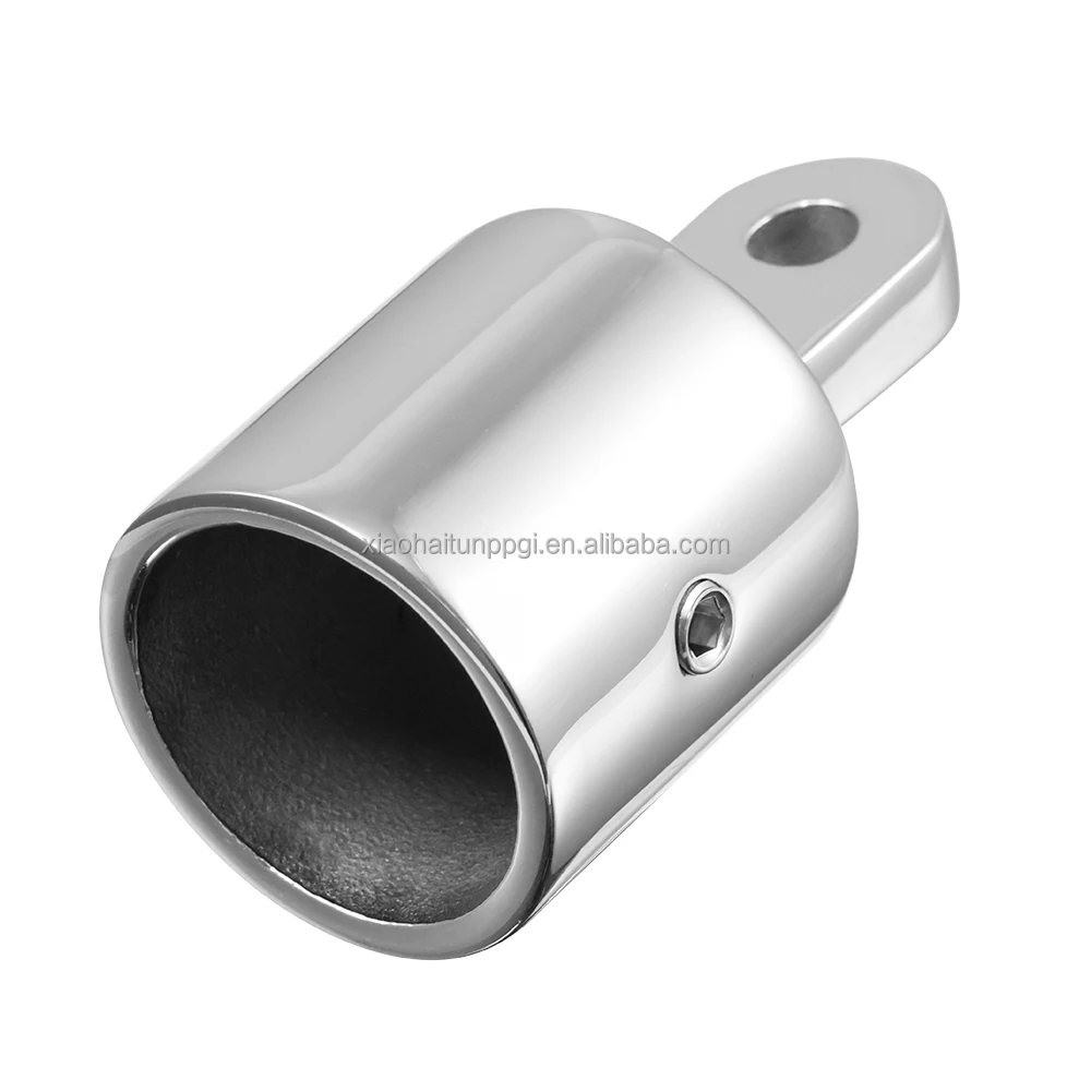 

Little dolphin boat accessories Deck hardware AISI316 Stainless Steel Bimini 19mm Eye End Round Cap Top Cap Marine Hardware