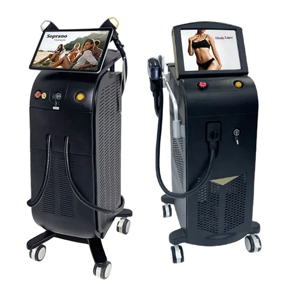

Good price 3 waves 755 808 1064 Alma Soprano Titanium 10bar 16bar Diode Laser Hair Removal Machine, White