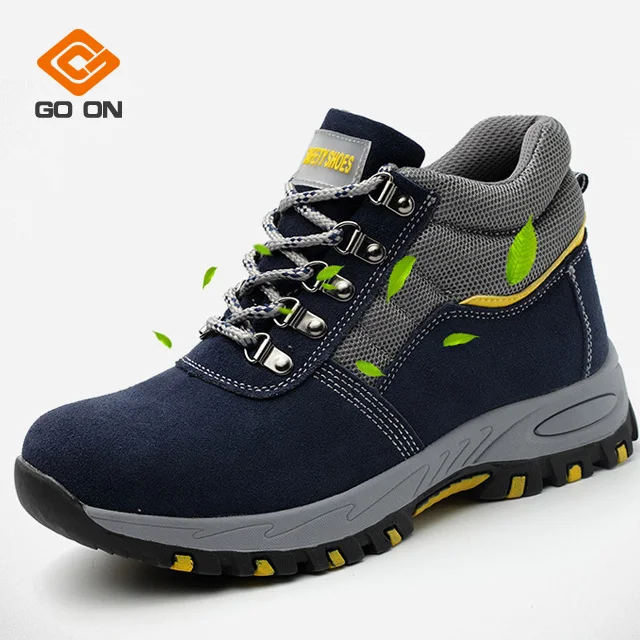 

Good prices high ankle workman safety shoes with steel toe, Blue