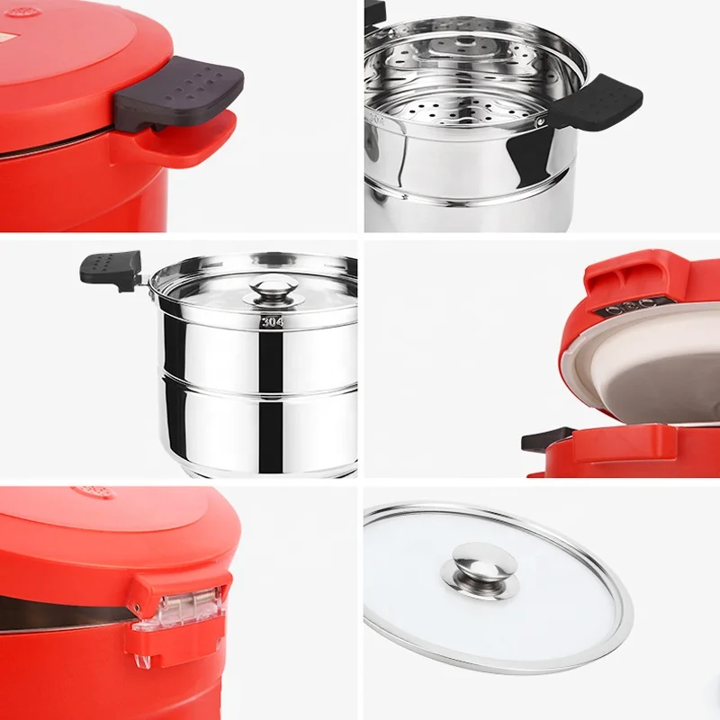 
Thick food grade 201 stainless steel camping cookware energy saving cooking rice soup pot 