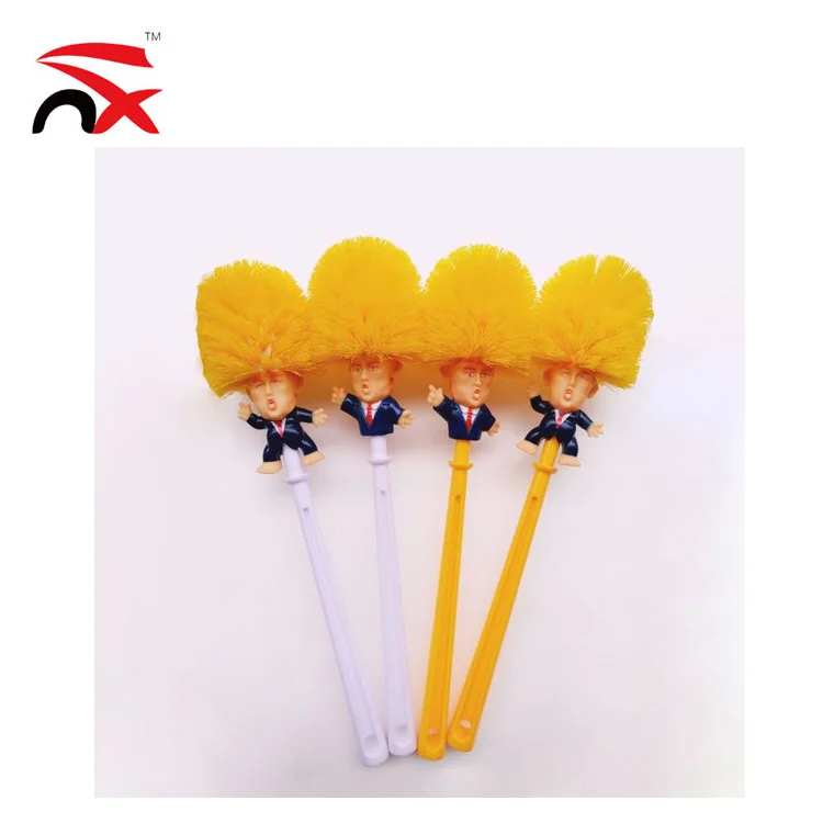 

Deep Cleaning Make Toilet Great Again Donald Trump Toilet Brush Cleaner for Bathroom, Yellow and white