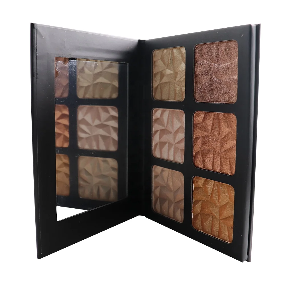 

Hot selling highlighter and blush Custom Highlighter palette private label Paleta de resaltado, 6 colors