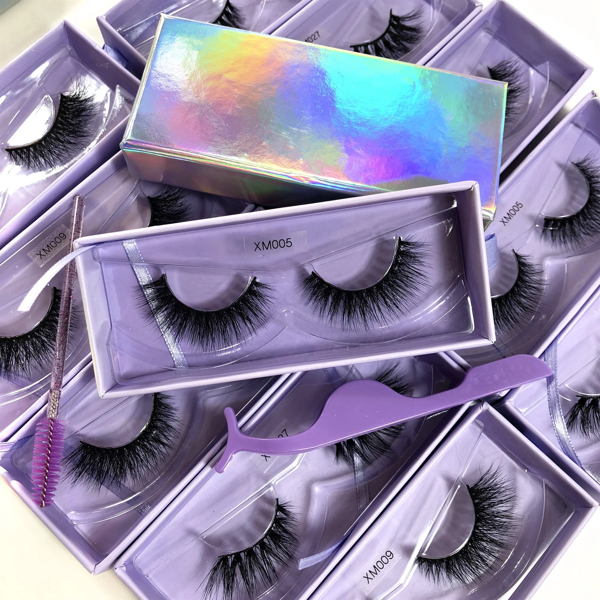 

25mm best mink lashes wholesale lashes private lable with eyelash vendor customized boxes purple