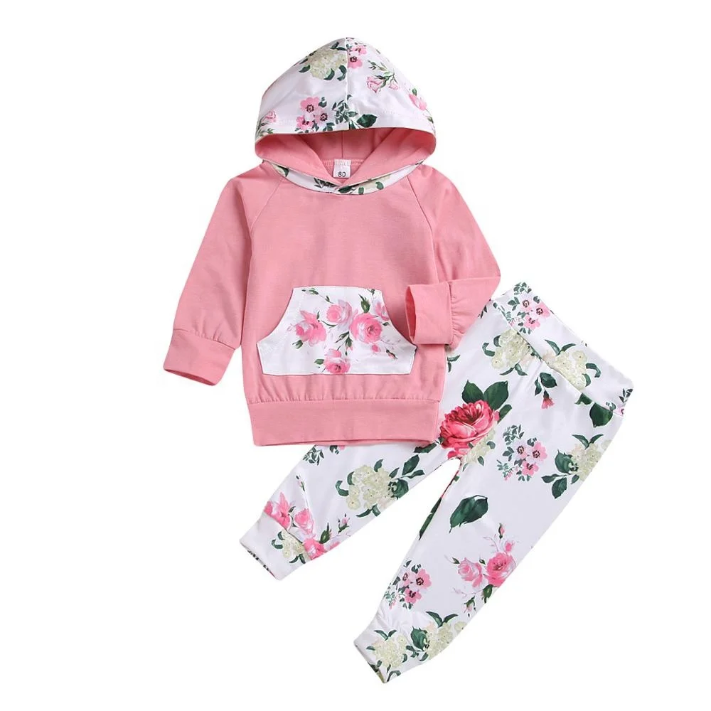 

B52020A European style baby girls fashion new long sleeve printed 2pcs pants set, Show