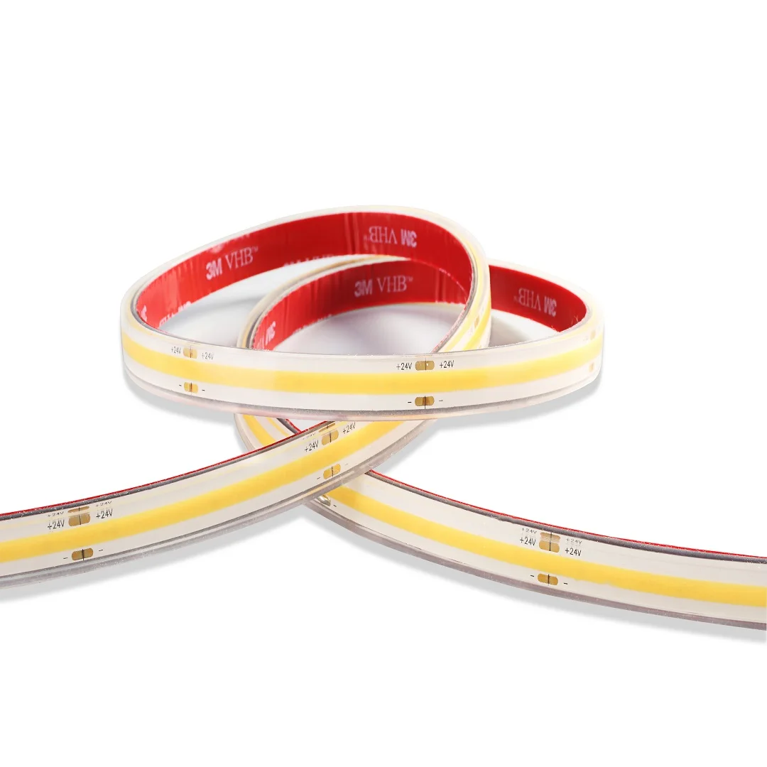 Waterproof IP67/IP68 COB LED Strip light white LED Tape with 3000K Warm White 24VDC 1000LM/Meter