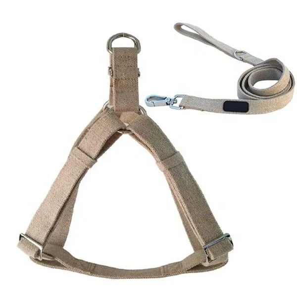 

Puppy Eco-Friendly 100% hemp linen dog Organic harness leash collar