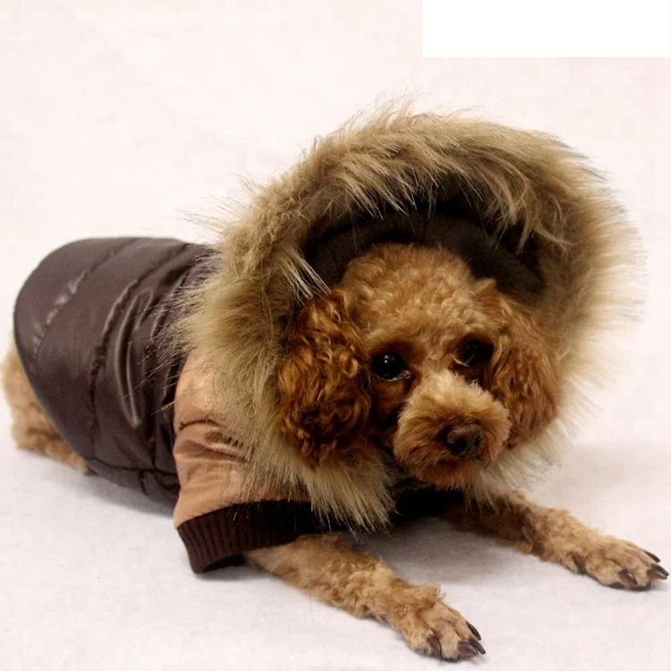 

Dropshipping Accepted Pet Clothing Dog Jacket Doggie Warm-keeping Autumn&Wintercoat with Hoodie in Orange/Coffee/Rose Red, Picture