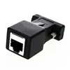 9 Pin Serial DB9 RS232 Male to RJ45 Network Female Socket Adapter Connecter
