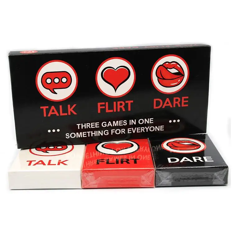 

Couple Romantic Card Game Fun and Romantic Game Deck Talk or Flirt or Dare Cards