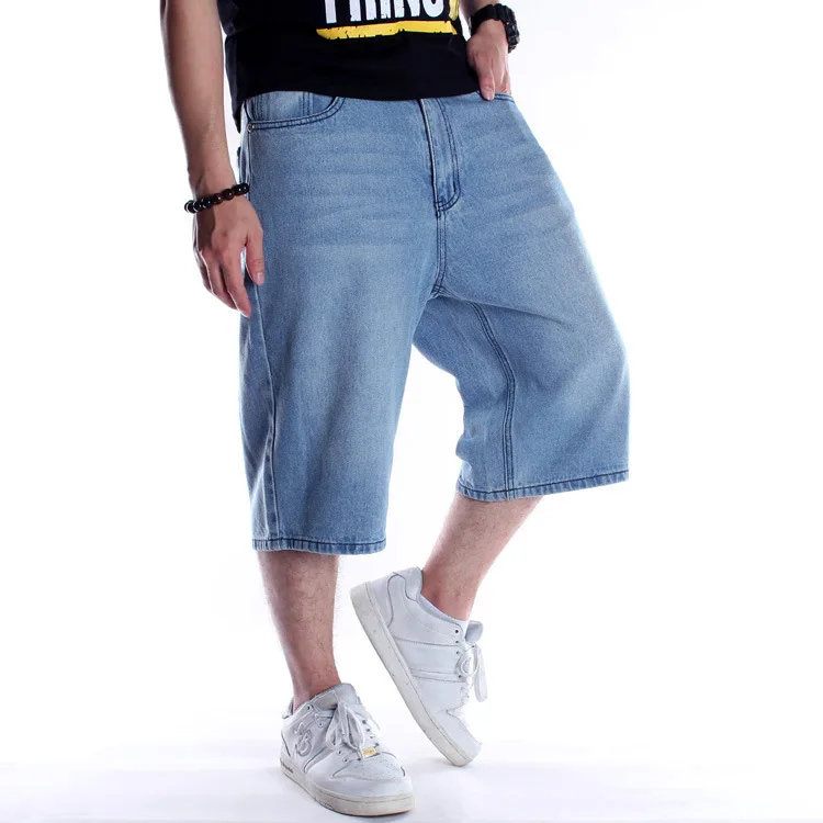 

High Quality Baggy Jeans Shorts Men Hip Hop Men's Summer Denim Pants Boys 2021 Fashion Streetwear Hip Hop Casual Shorts Pants, Customized color