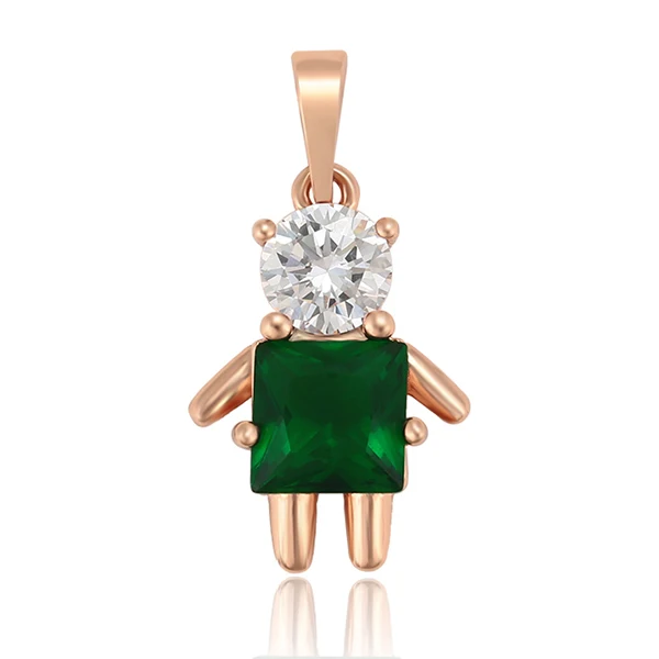 35715 xuping boy design jewelry custom pendant, zircon jewelry gold pendant