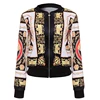 2019 New women jackets stock flower floral print ladies jacket & coats