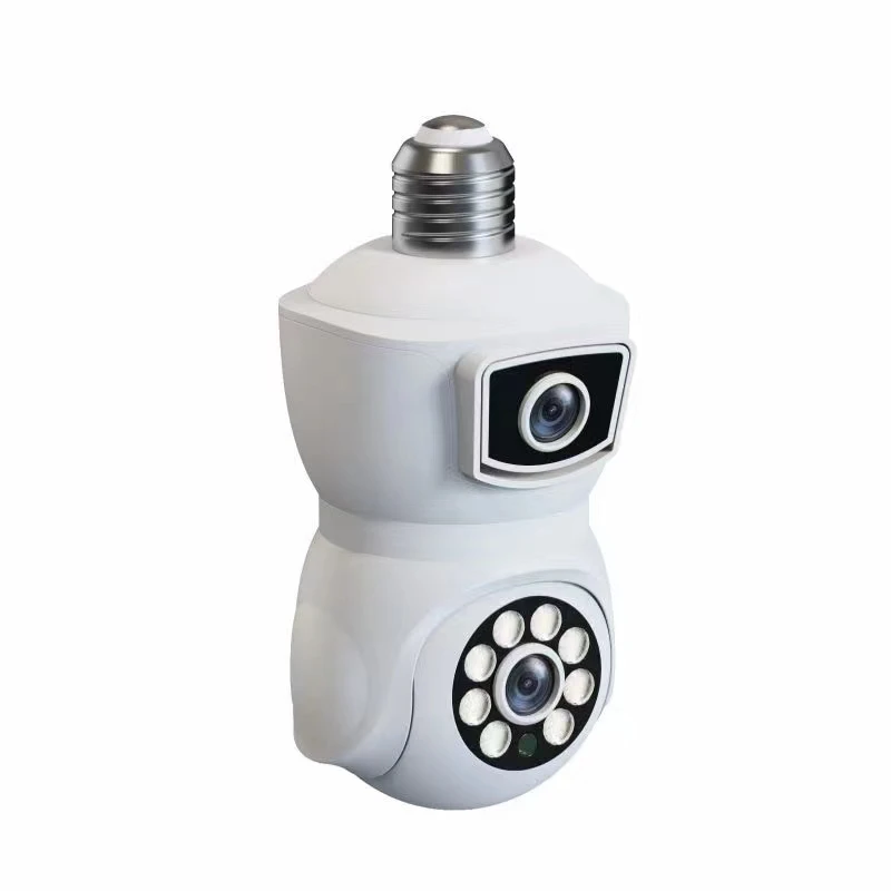

4mp v380 pro wireless ip dual lens wifi light bulb security camera
